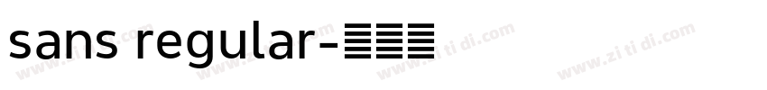 sans regular字体转换